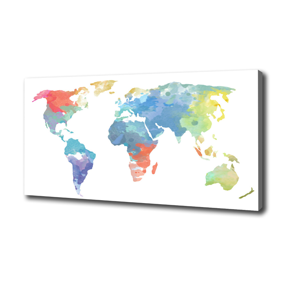 Tableau mural sur toile Carte du monde