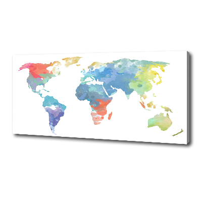 Tableau mural sur toile Carte du monde