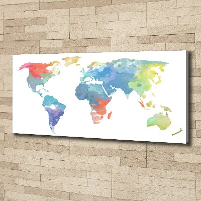 Tableau mural sur toile Carte du monde