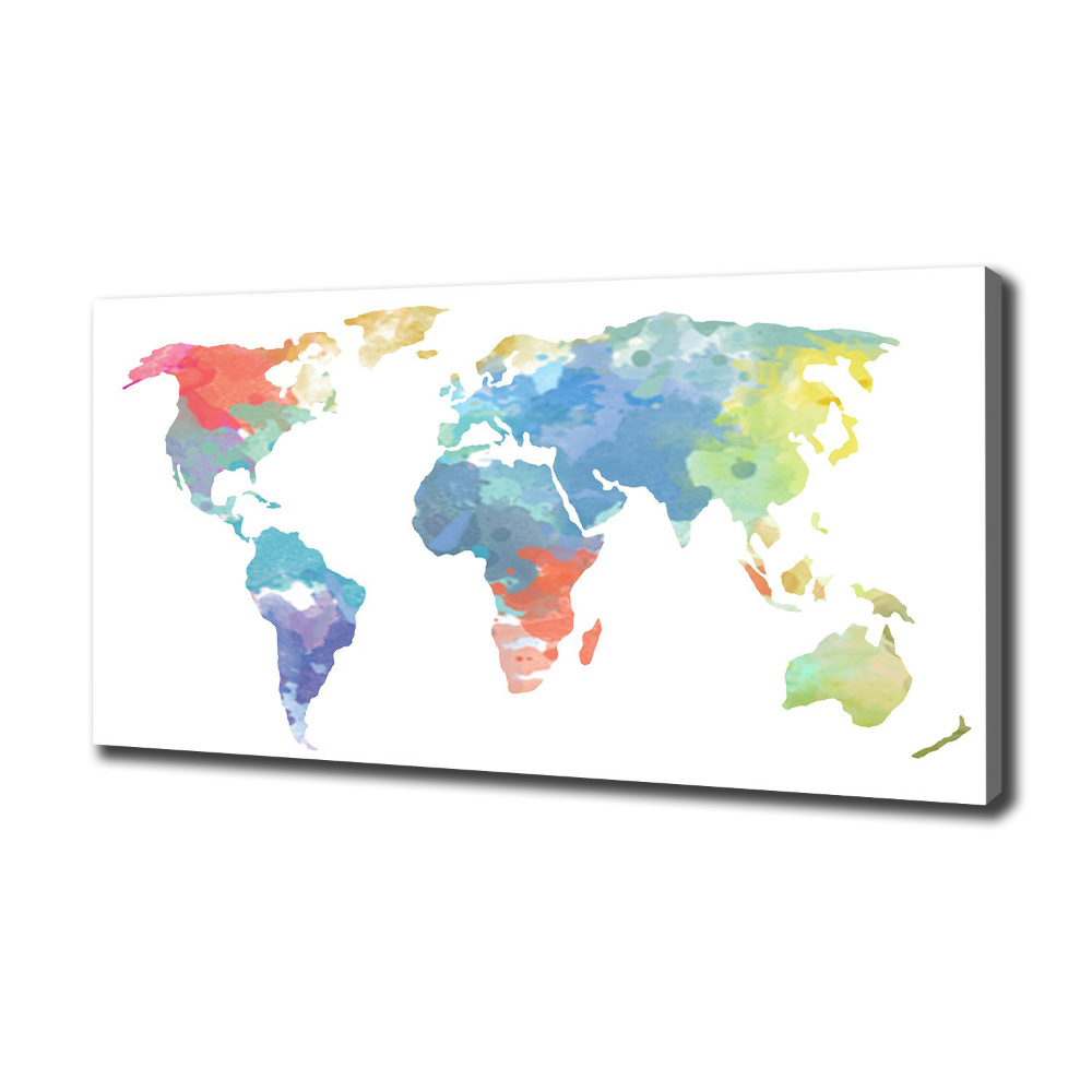 Tableau mural sur toile Carte du monde