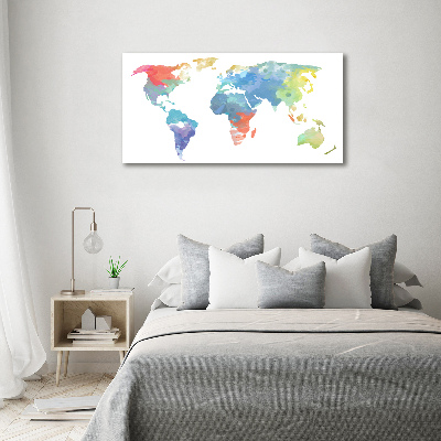 Tableau mural sur toile Carte du monde