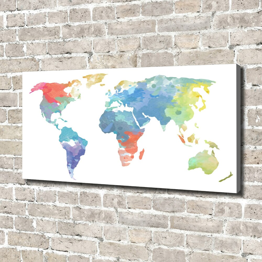 Tableau mural sur toile Carte du monde