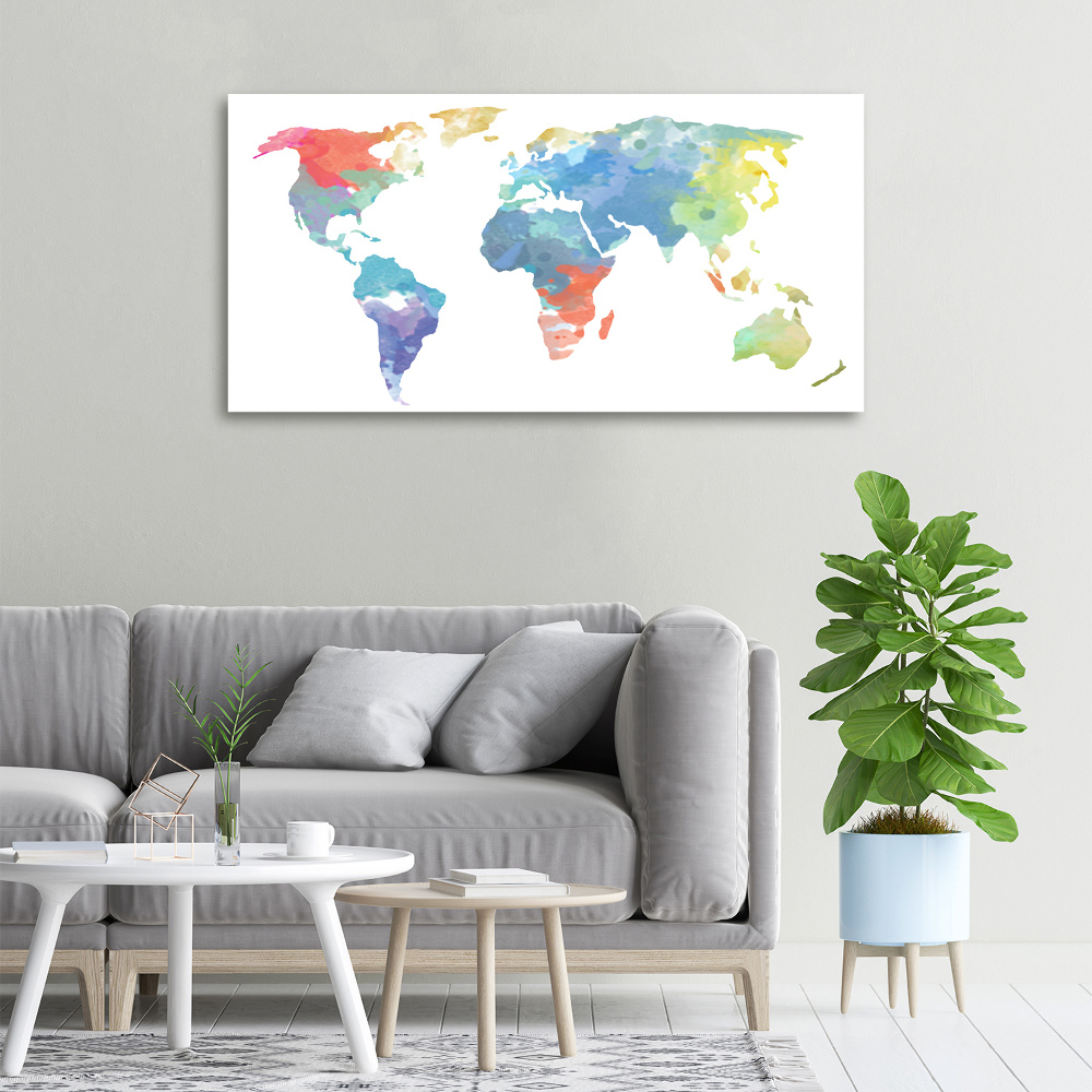 Tableau mural sur toile Carte du monde