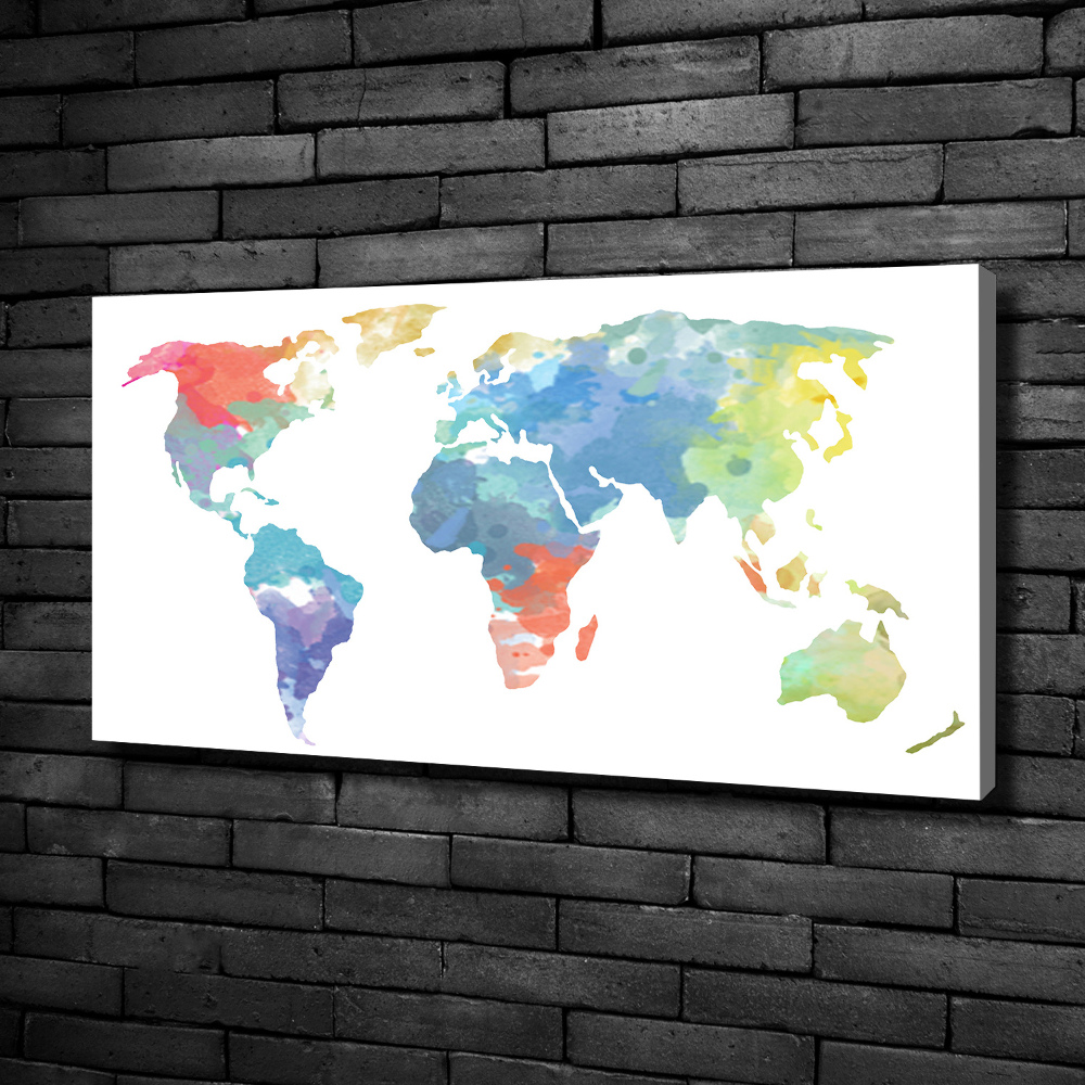 Tableau mural sur toile Carte du monde