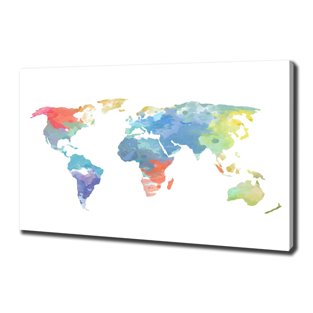 Tableau mural sur toile Carte du monde