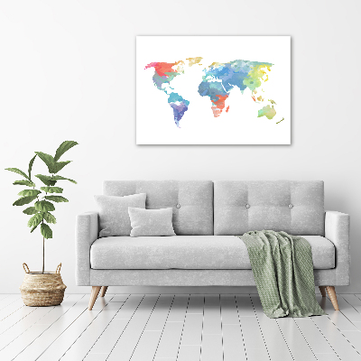 Tableau mural sur toile Carte du monde