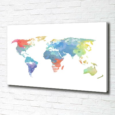 Tableau mural sur toile Carte du monde