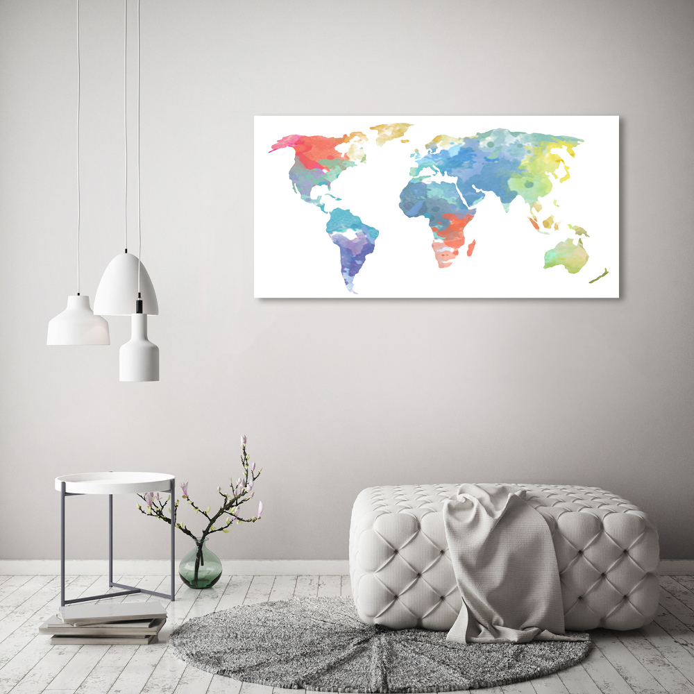 Tableau mural sur toile Carte du monde