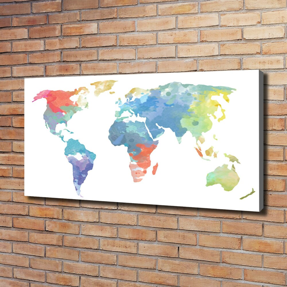 Tableau mural sur toile Carte du monde