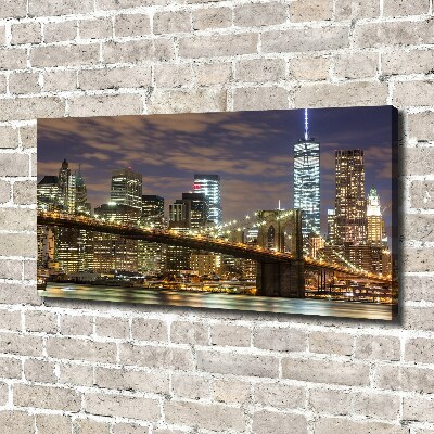 Tableau sur toile Pont à Brooklyn