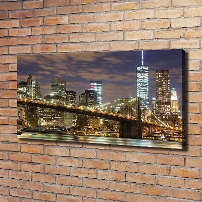 Tableau sur toile Pont à Brooklyn