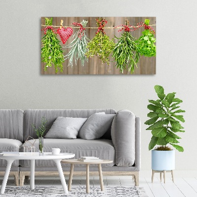 Tableau imprimé sur toile Herbes sur une ficelle