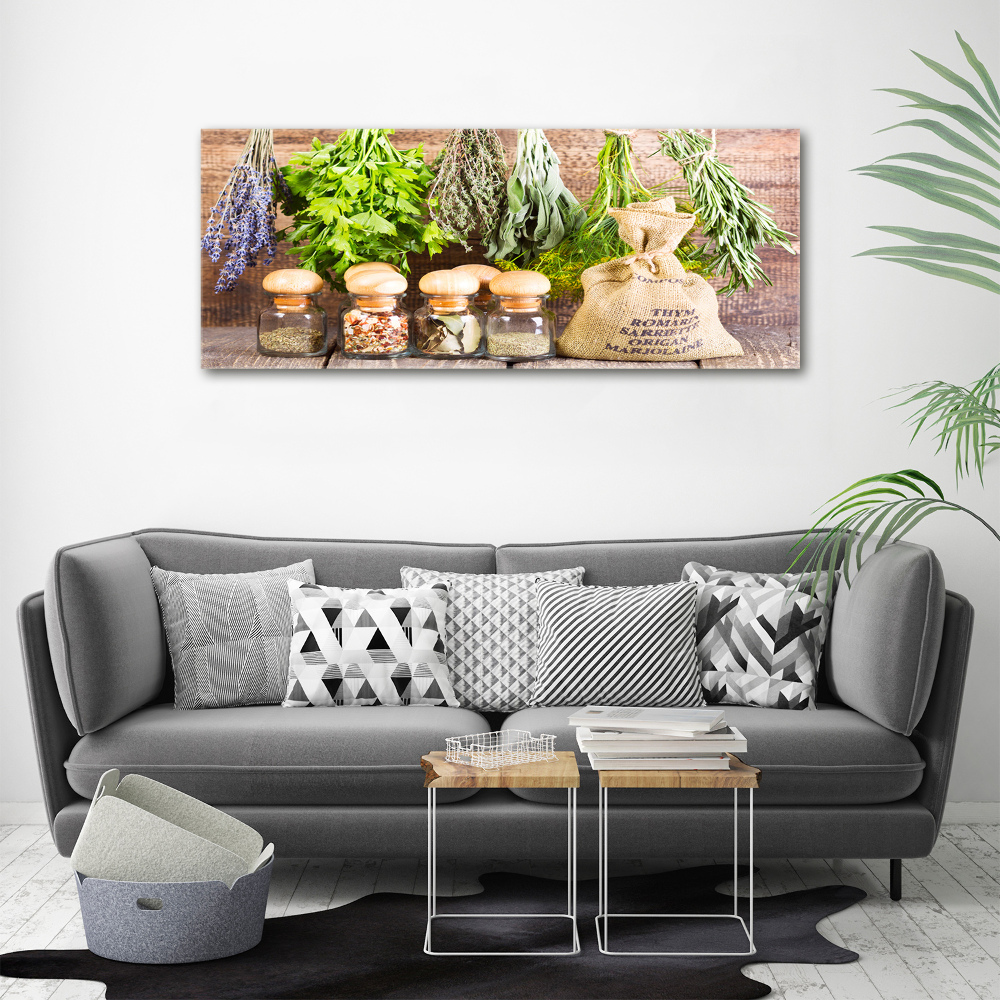 Tableau photo sur toile Herbes sur une ficelle