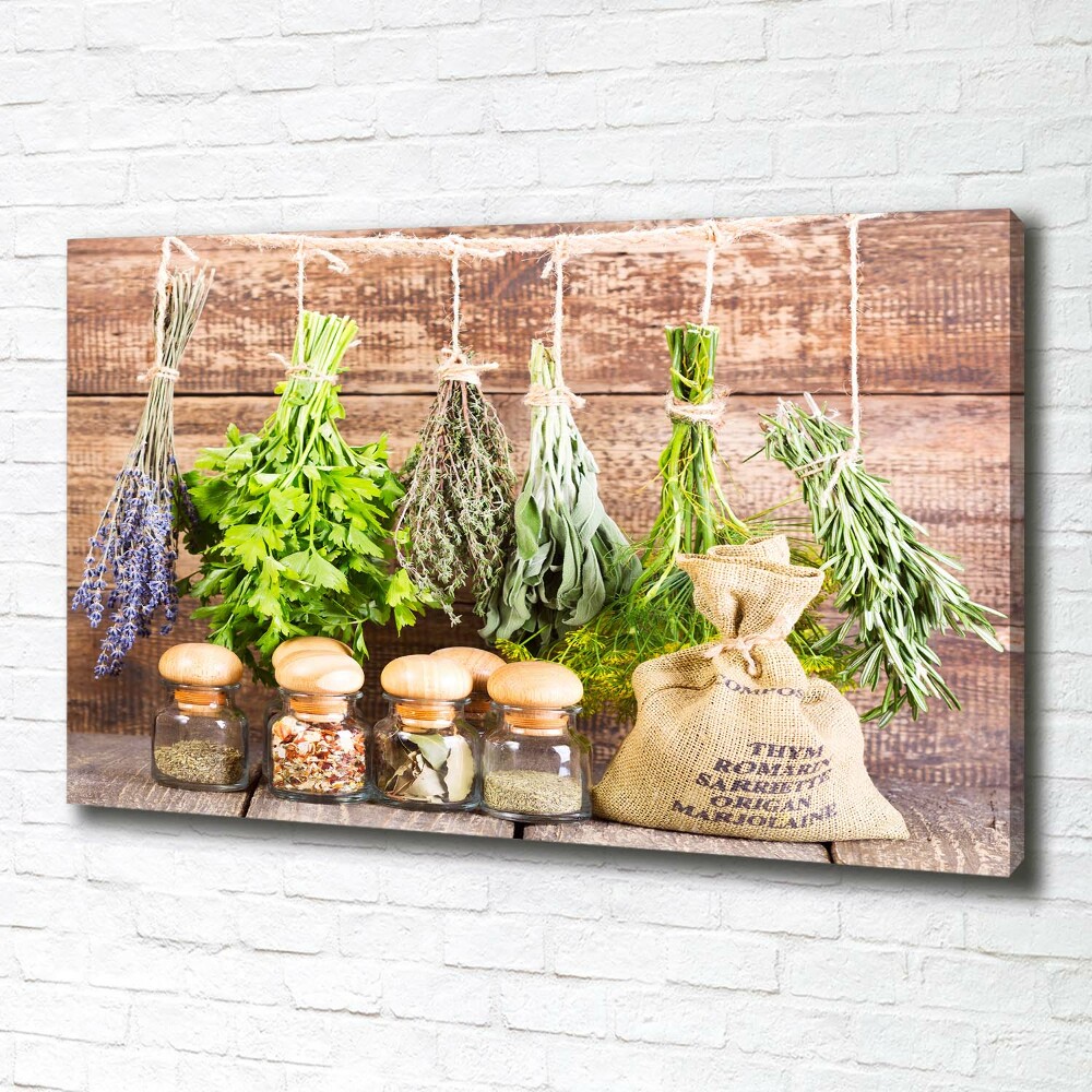 Tableau photo sur toile Herbes sur une ficelle