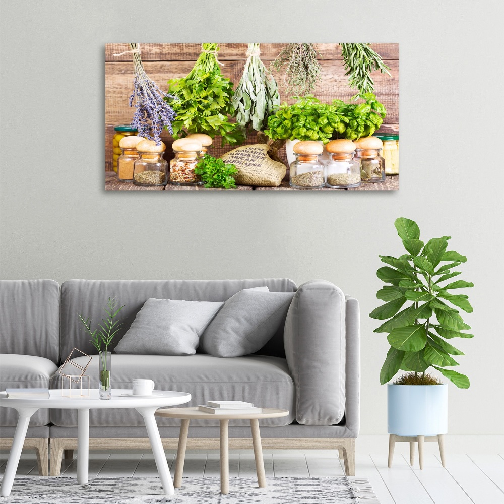 Tableau mural sur toile Herbes sur une ficelle