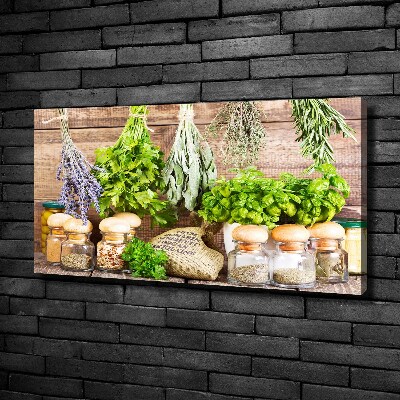 Tableau mural sur toile Herbes sur une ficelle