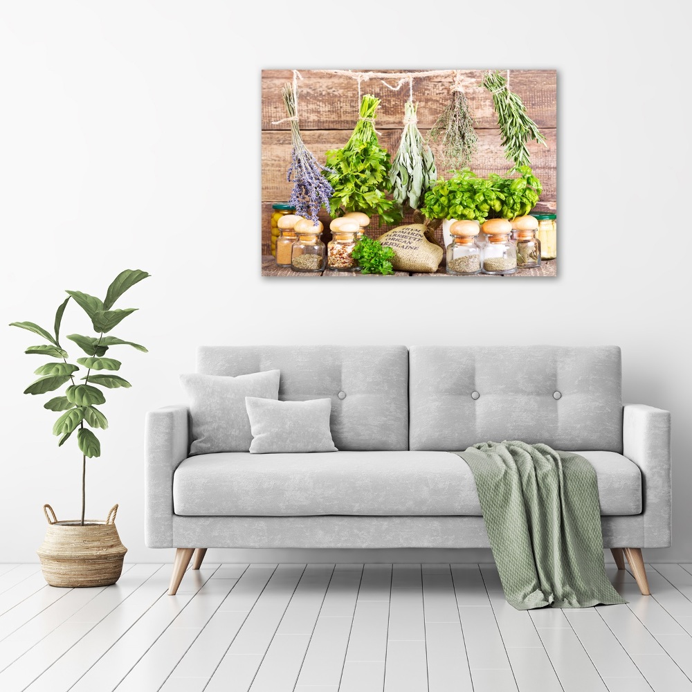 Tableau mural sur toile Herbes sur une ficelle