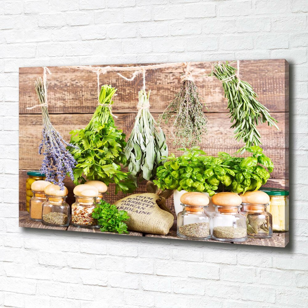 Tableau mural sur toile Herbes sur une ficelle