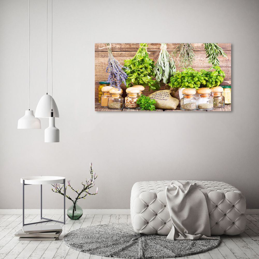 Tableau mural sur toile Herbes sur une ficelle