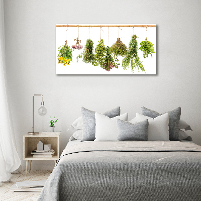 Tableau toile imprimée Herbes sur une ficelle