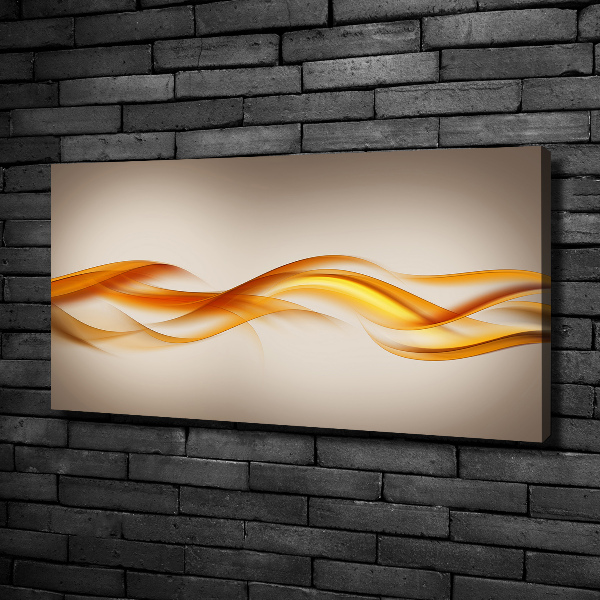 Tableau toile imprimée Vague d'or