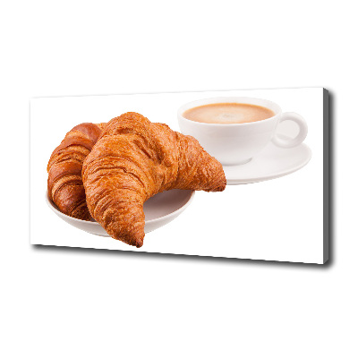 Tableau photo sur toile Croissants et café