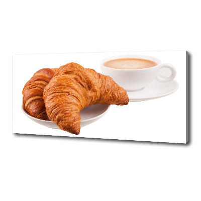 Tableau photo sur toile Croissants et café