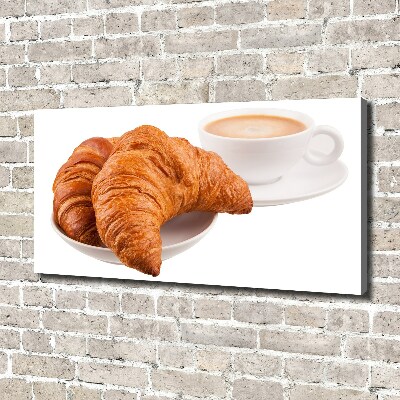 Tableau photo sur toile Croissants et café