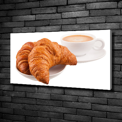 Tableau photo sur toile Croissants et café