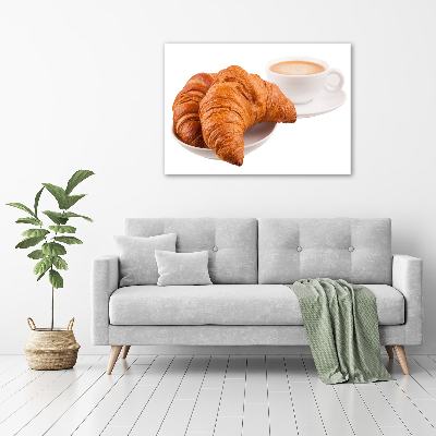 Tableau photo sur toile Croissants et café