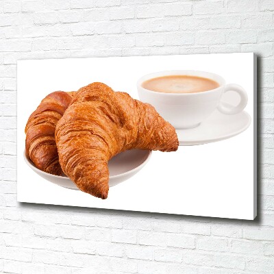 Tableau photo sur toile Croissants et café