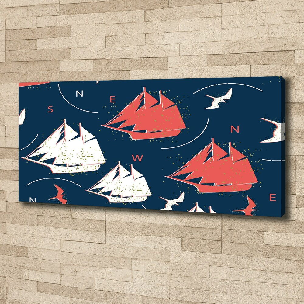 Tableau toile imprimée Oiseaux de mer