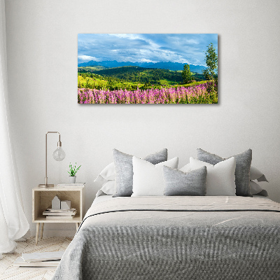 Tableau imprimé sur toile Lavande en montagne