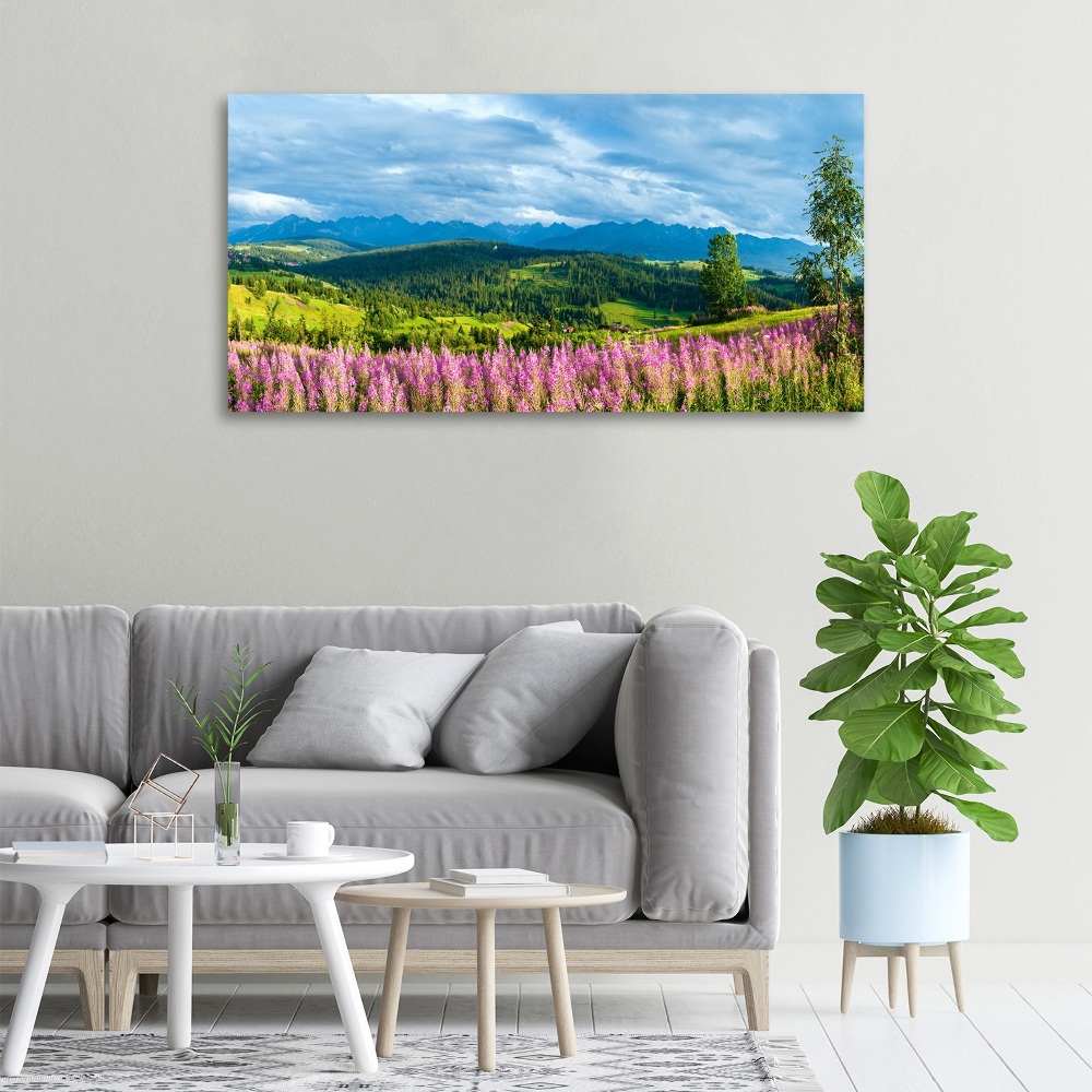 Tableau imprimé sur toile Lavande en montagne