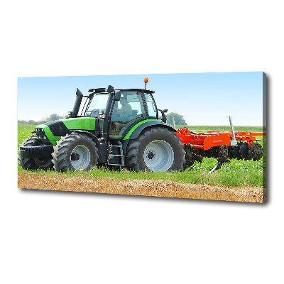 Tableau mural sur toile Tracteur dans un champ