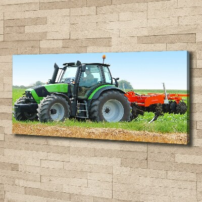 Tableau mural sur toile Tracteur dans un champ