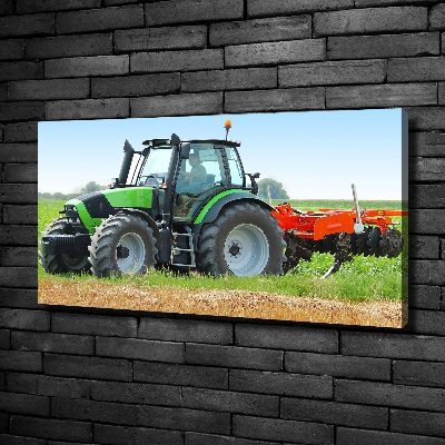 Tableau mural sur toile Tracteur dans un champ