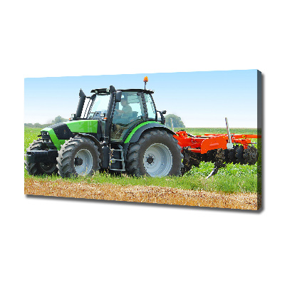 Tableau mural sur toile Tracteur dans un champ