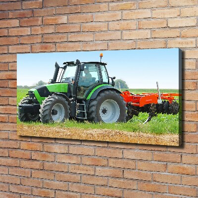 Tableau mural sur toile Tracteur dans un champ