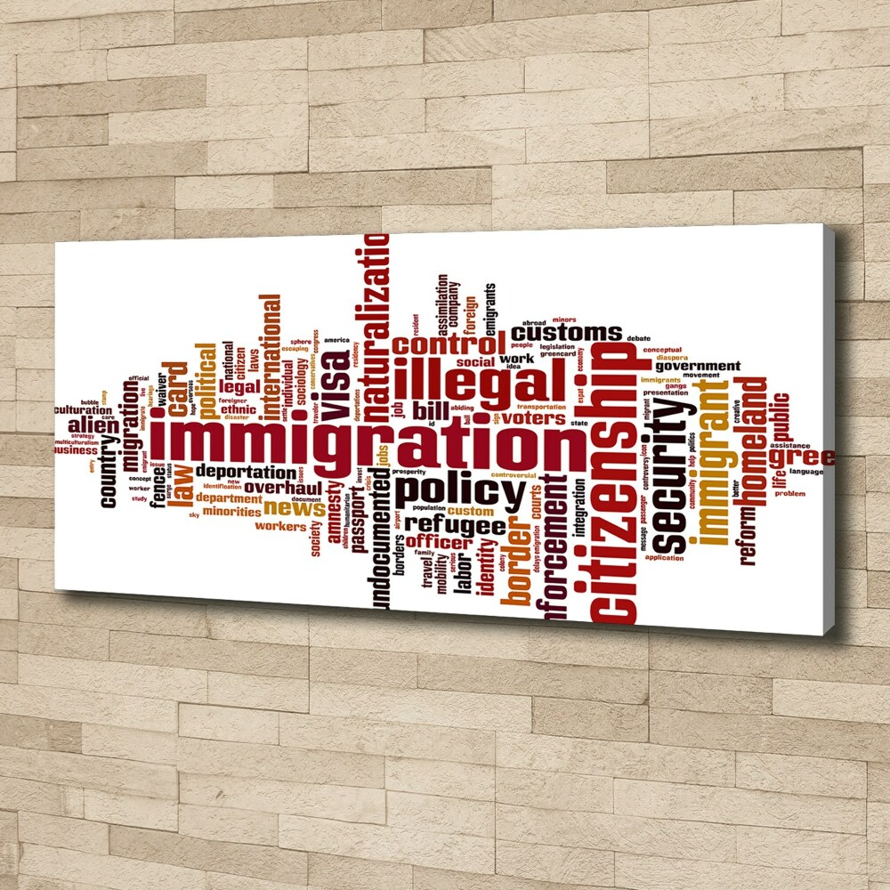 Tableau mural sur toile Immigration