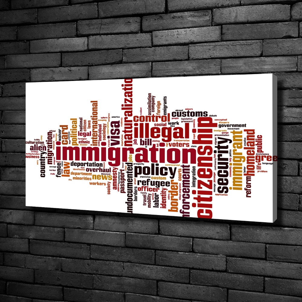 Tableau mural sur toile Immigration