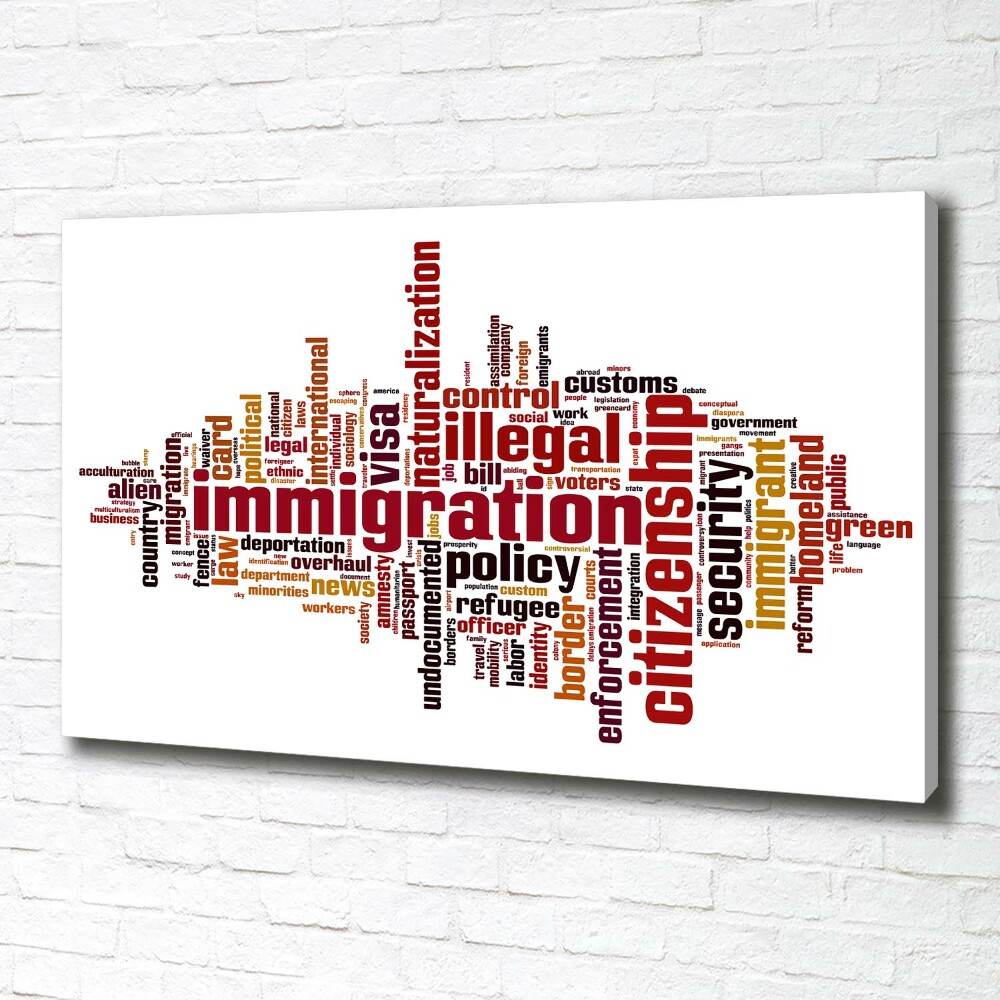 Tableau mural sur toile Immigration