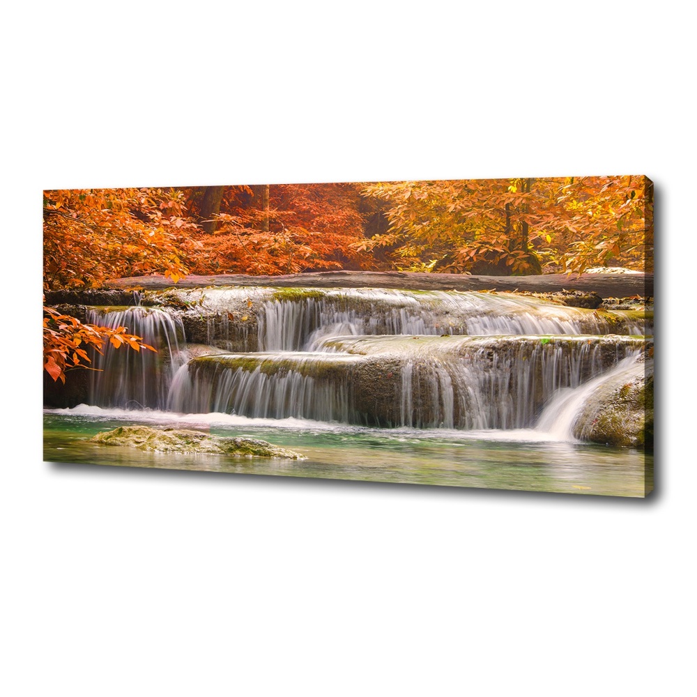 Tableau mural sur toile Chute d'eau en automne