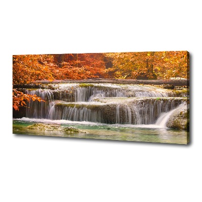 Tableau mural sur toile Chute d'eau en automne