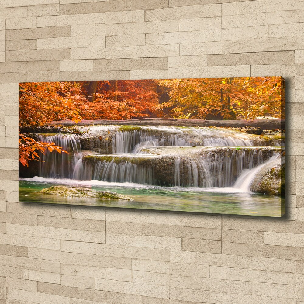 Tableau mural sur toile Chute d'eau en automne