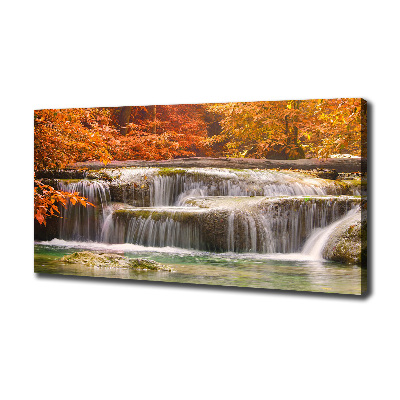 Tableau mural sur toile Chute d'eau en automne