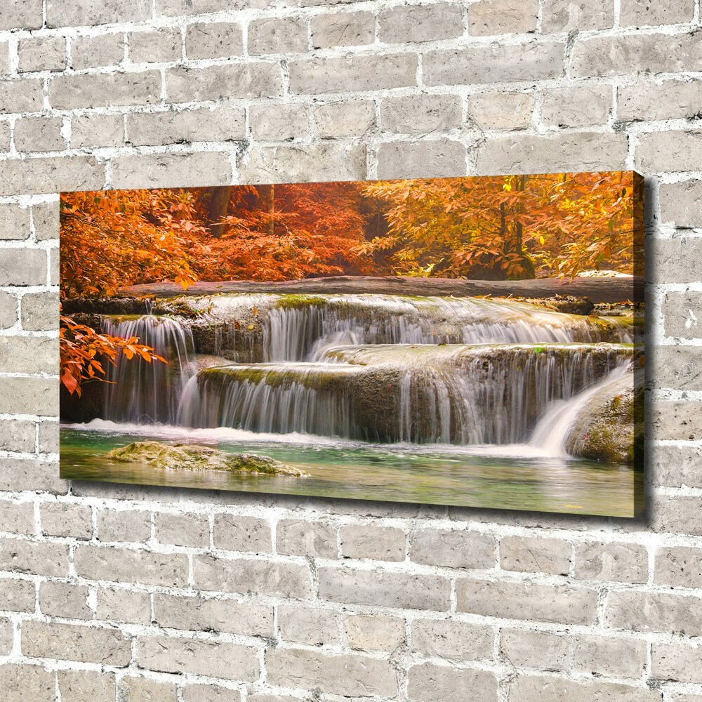 Tableau mural sur toile Chute d'eau en automne