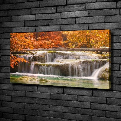 Tableau mural sur toile Chute d'eau en automne