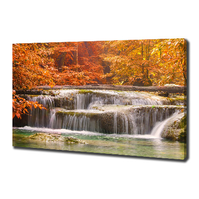 Tableau mural sur toile Chute d'eau en automne