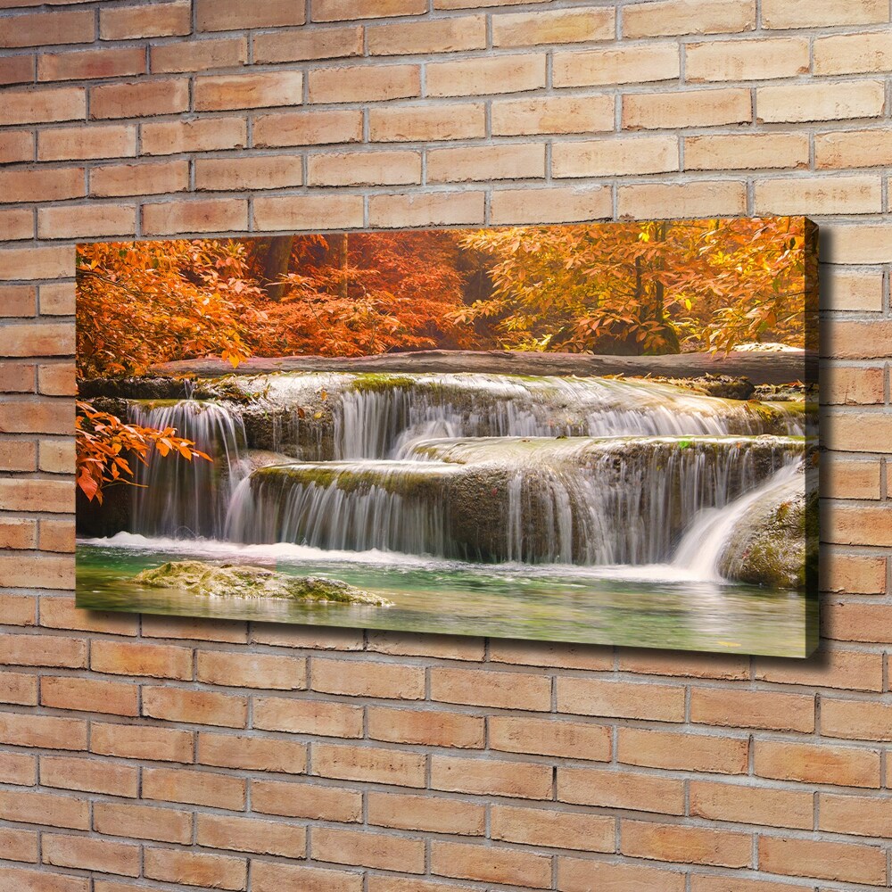 Tableau mural sur toile Chute d'eau en automne